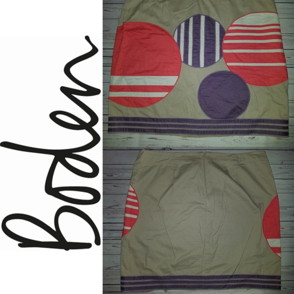 Boden Mini Skirt with Red and Purple Circles
